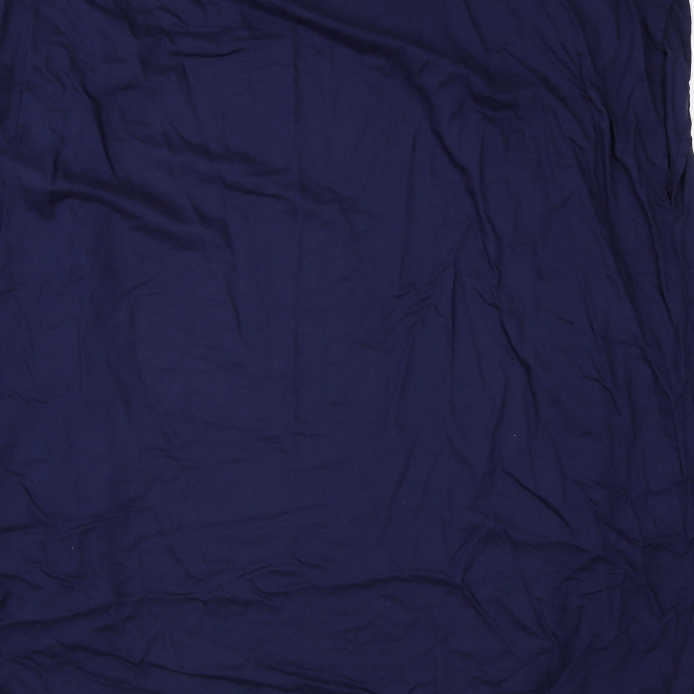 Evans Womens Blue Round Neck  Viscose Shrug Jumper Size 20