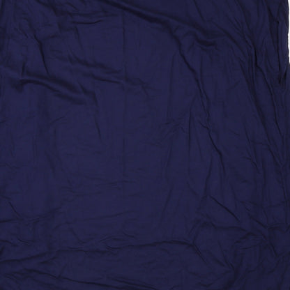 Evans Womens Blue Round Neck  Viscose Shrug Jumper Size 20