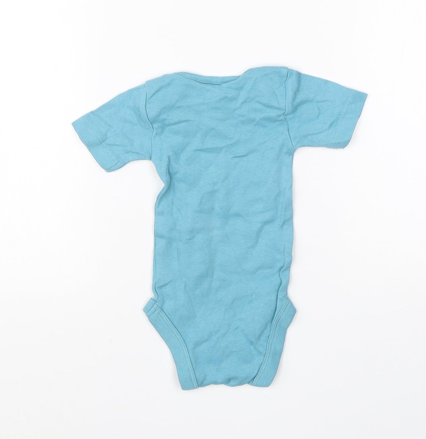 Lily & Dane Boys Blue  Cotton Babygrow One-Piece Size 0-3 Months
