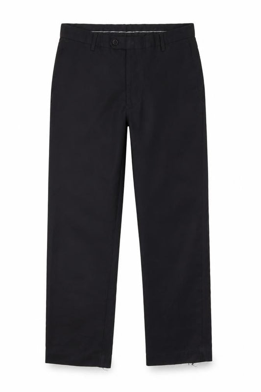Front view of Cedarwood State men’s black polyester dress pants trousers, size 36, 20-inch leg regular