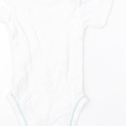 Lily & Dan Baby White  Cotton Babygrow One-Piece Size 0-3 Months