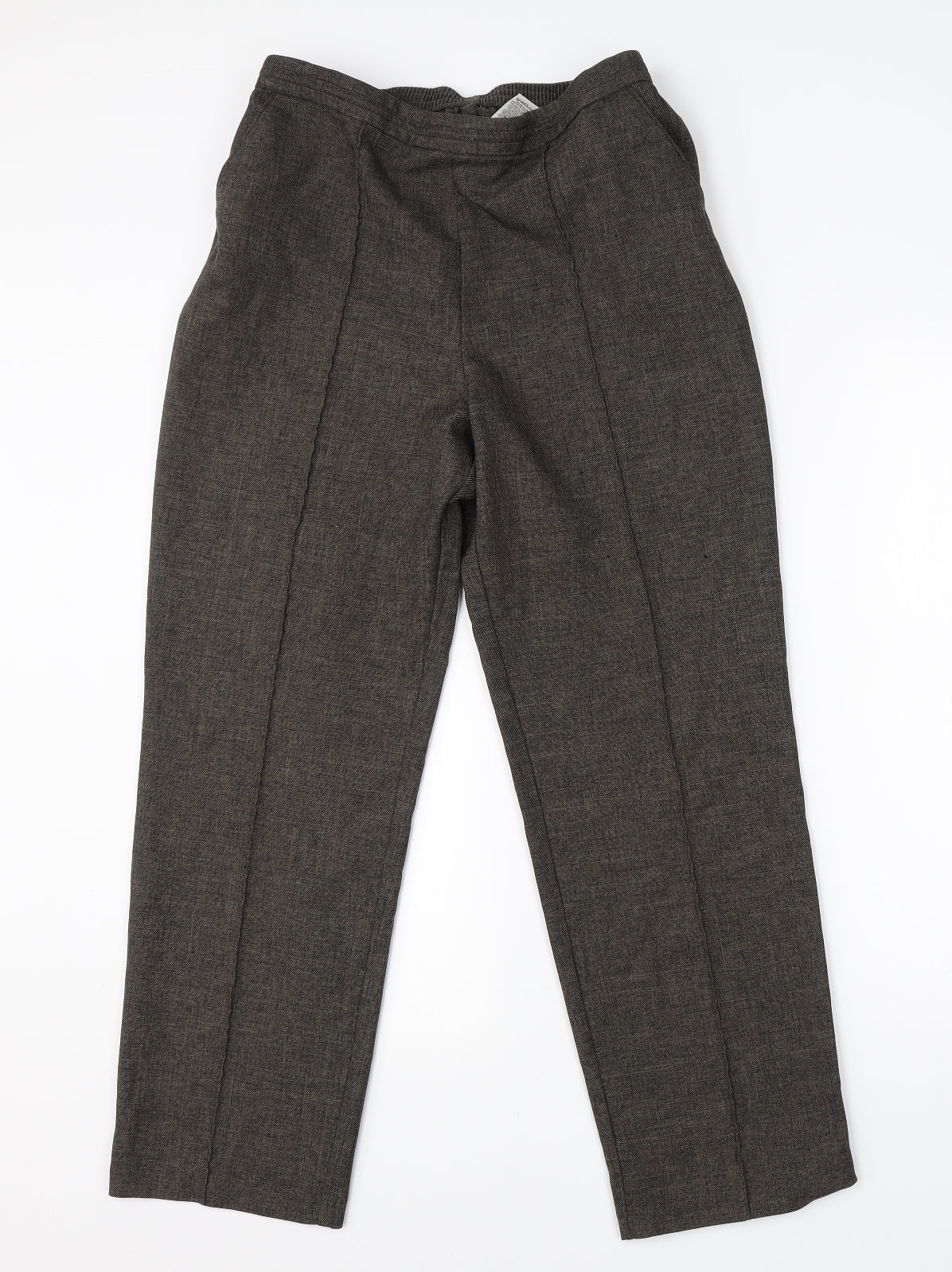 Womens UK Size 12 M&S Regular Fit Dress Pants Grey Trousers