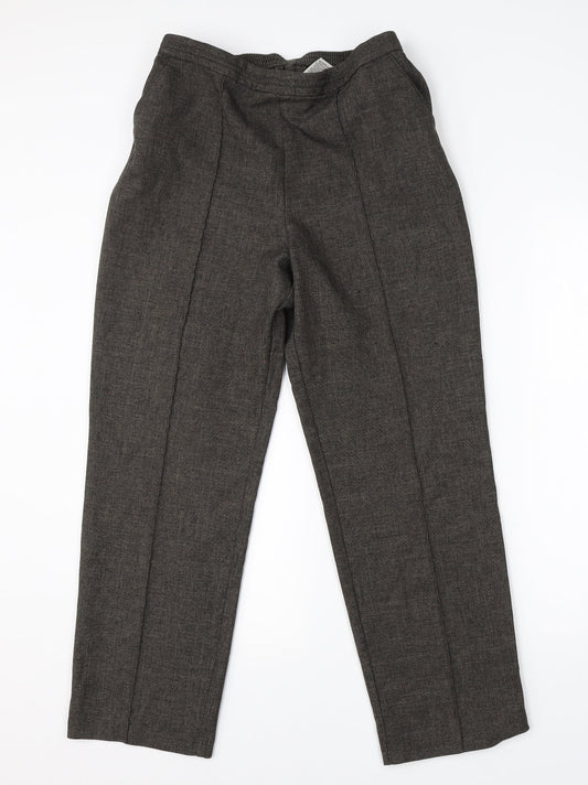 Womens UK Size 12 M&S Regular Fit Dress Pants Grey Trousers