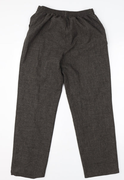 Womens UK Size 12 M&S Regular Fit Dress Pants Grey Trousers