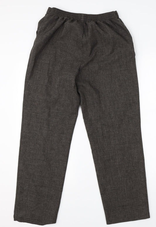 Womens UK Size 12 M&S Regular Fit Dress Pants Grey Trousers