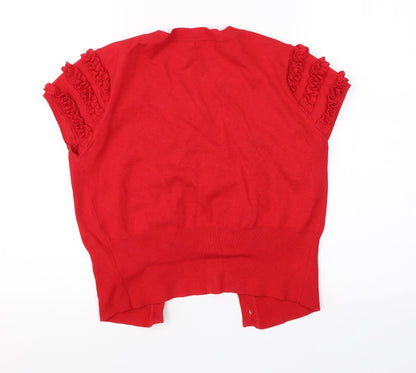 Womens UK Size 12 NEXT Red Cardigan Jumper