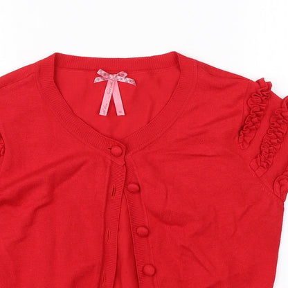 Womens UK Size 12 NEXT Red Cardigan Jumper