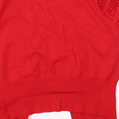 Womens UK Size 12 NEXT Red Cardigan Jumper