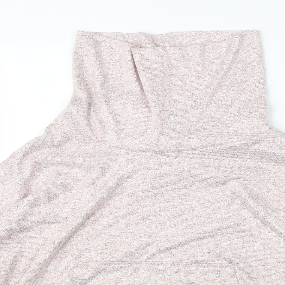 TU Womens Pink Roll Neck  Polyester Pullover Jumper Size 8