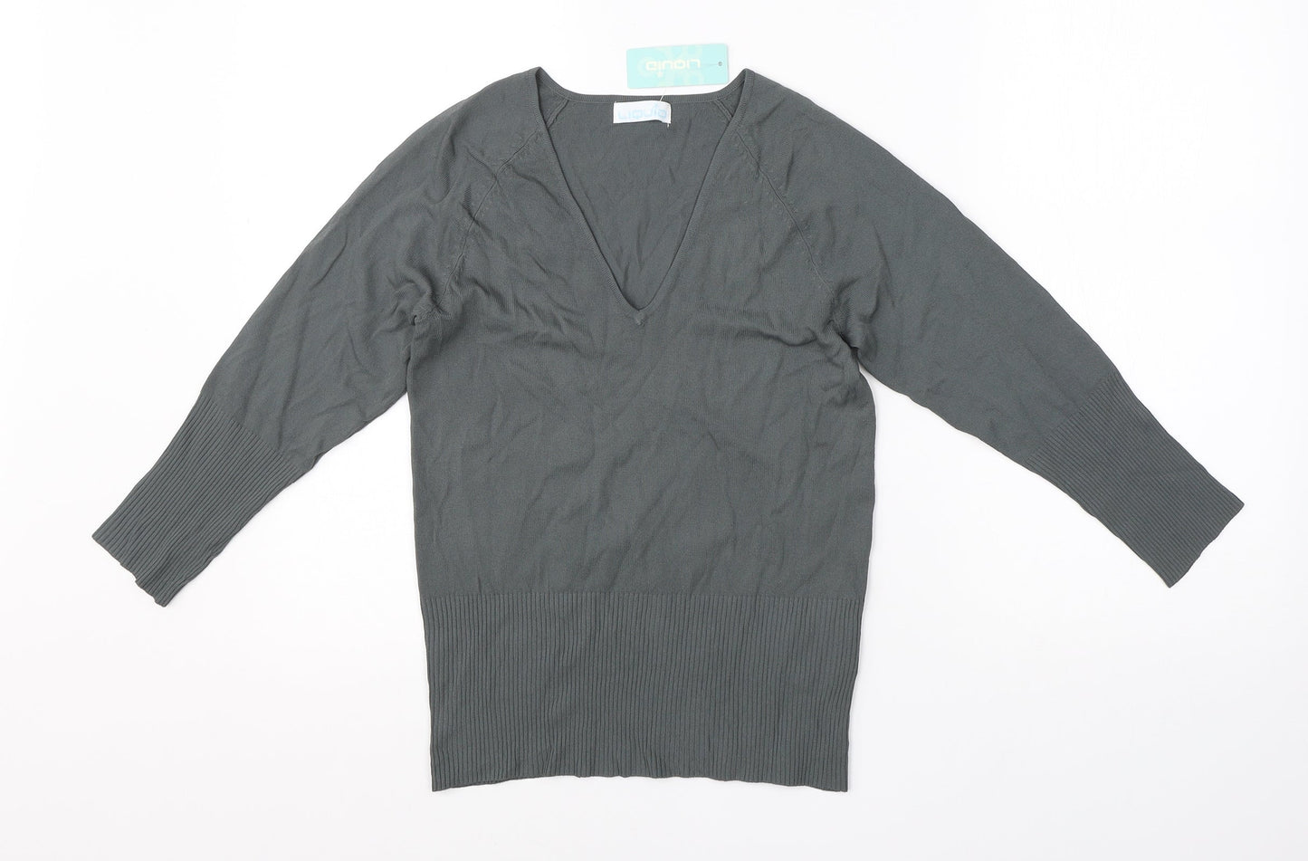 Womens UK Size M Liquid Green Pullover Jumper
