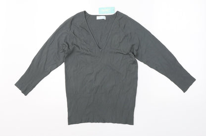 Womens UK Size M Liquid Green Pullover Jumper