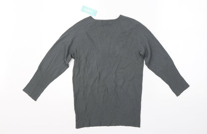 Womens UK Size M Liquid Green Pullover Jumper