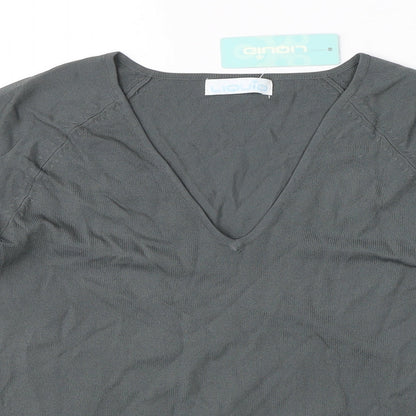 Womens UK Size M Liquid Green Pullover Jumper