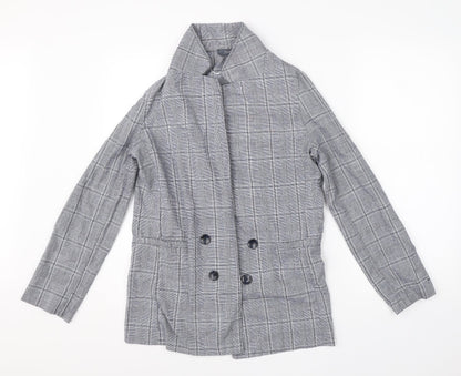 Primark Womens Blue Check  Jacket Blazer Size 12