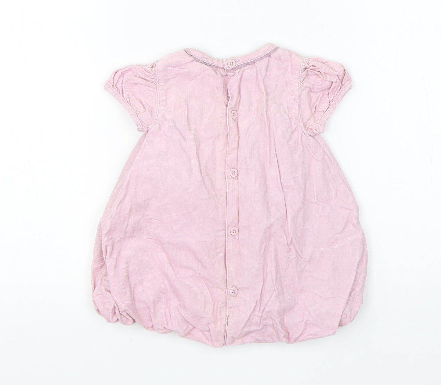 mamas & papas Girls Pink  Cotton A-Line  Size 0-3 Months  Round Neck
