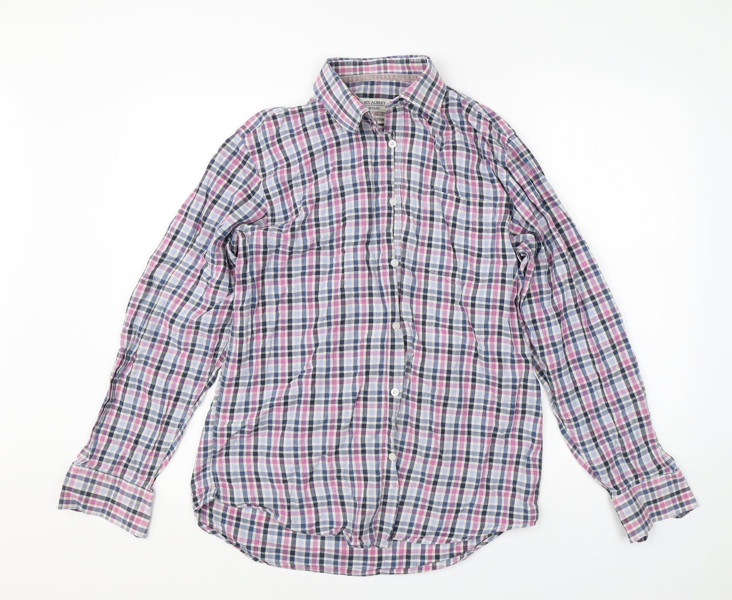 Mens UK Size M James Aubrey Multicoloured  Button-Up Long Sleeve Casual Shirt