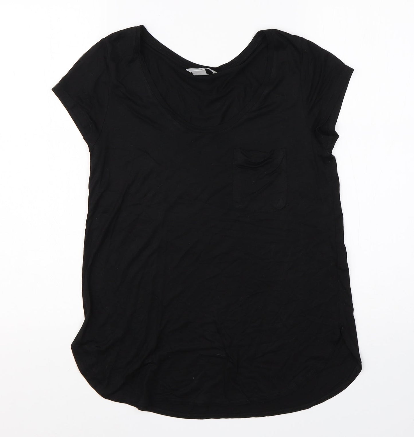 Womens UK Size S H&M Black Basic T-Shirt