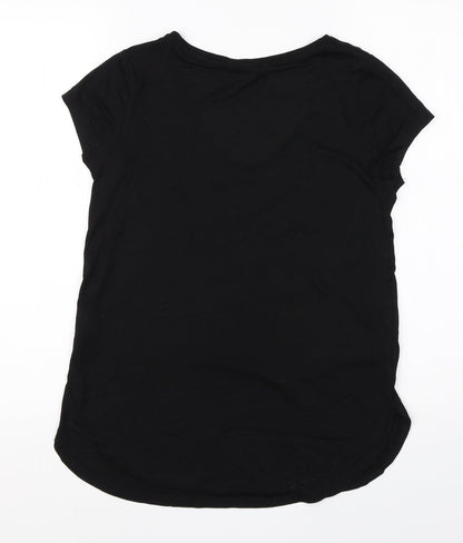 Womens UK Size S H&M Black Basic T-Shirt