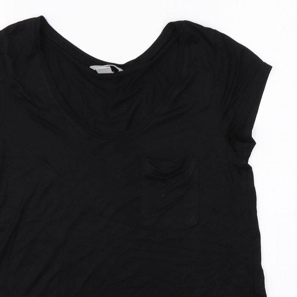 Womens UK Size S H&M Black Basic T-Shirt