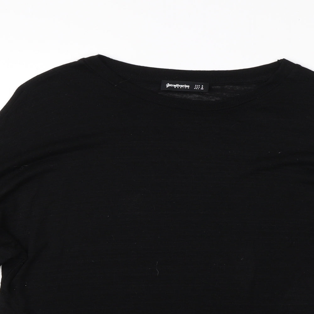 Womens UK Size S Stradivarius Black Pullover Jumper