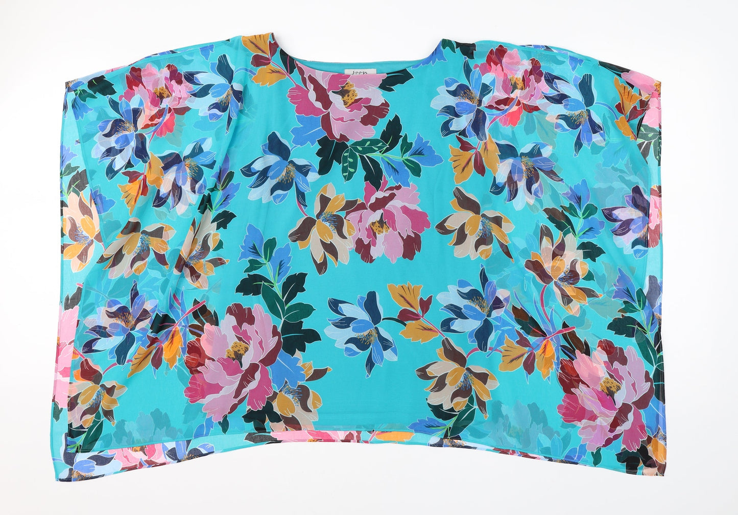Womens UK Size 12 Soon Blue Basic Blouse