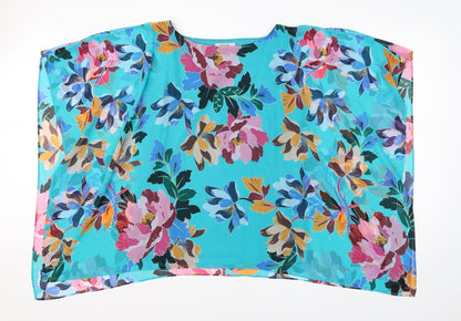 Womens UK Size 12 Soon Blue Basic Blouse
