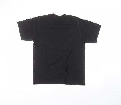 Womens UK Size S Hanes Black Basic T-Shirt