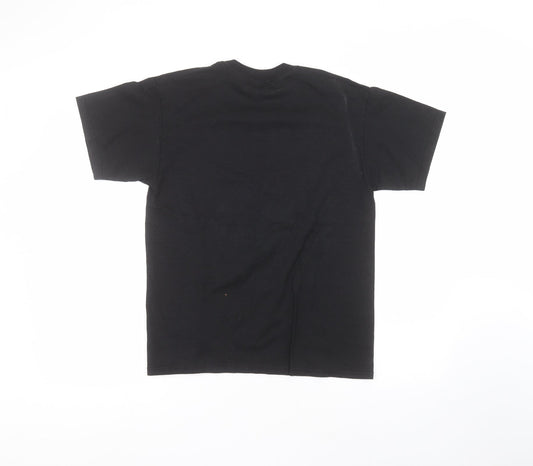 Womens UK Size S Hanes Black Basic T-Shirt