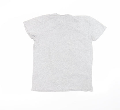 Cedar Wood State Womens Grey  Cotton Basic T-Shirt Size M Round Neck