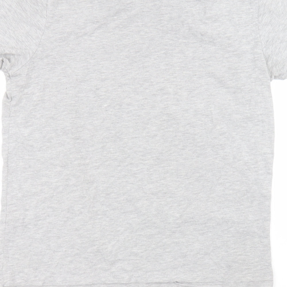 Cedar Wood State Womens Grey  Cotton Basic T-Shirt Size M Round Neck