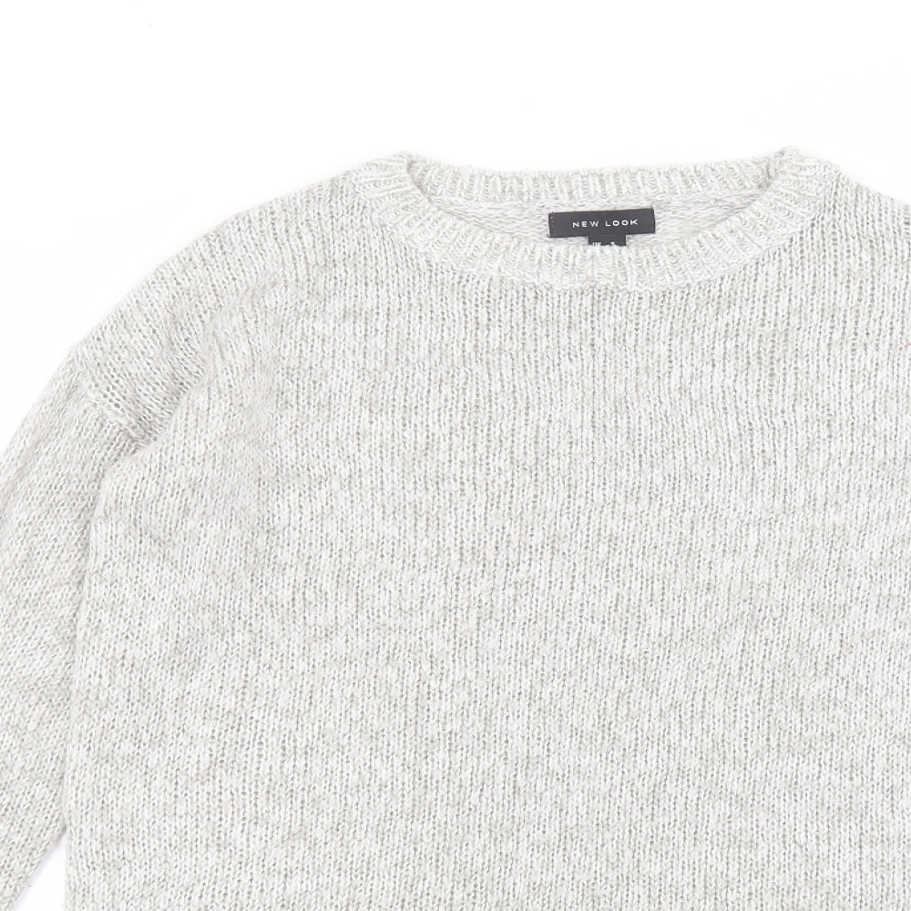 Womens UK Size S New Look Grey Pullover Jumper