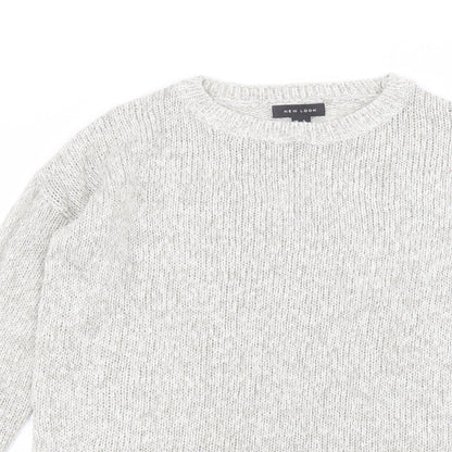 Womens UK Size S New Look Grey Pullover Jumper