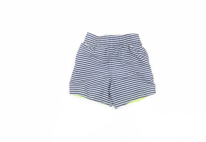 Primark Baby Blue Striped Polyester Cropped Trousers Size 18-24 Months   - swim short