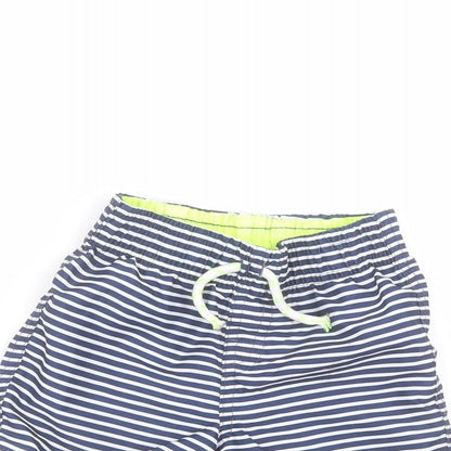 Primark Baby Blue Striped Polyester Cropped Trousers Size 18-24 Months   - swim short