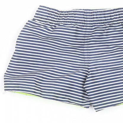 Primark Baby Blue Striped Polyester Cropped Trousers Size 18-24 Months   - swim short