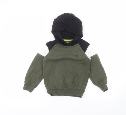 Matalan Girls Green  Cotton Pullover Hoodie Size 5 Years