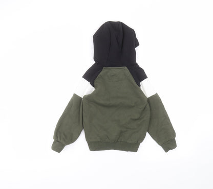 Matalan Girls Green  Cotton Pullover Hoodie Size 5 Years