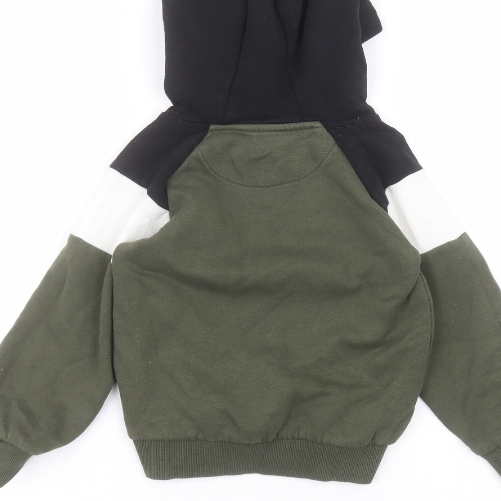 Matalan Girls Green  Cotton Pullover Hoodie Size 5 Years