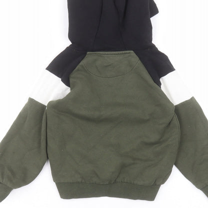Matalan Girls Green  Cotton Pullover Hoodie Size 5 Years