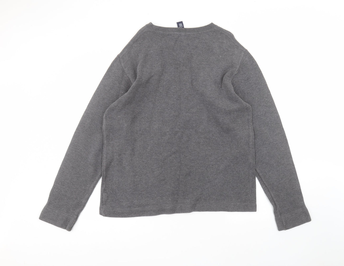 Gap Mens Black V-Neck  Cotton Pullover Jumper Size L