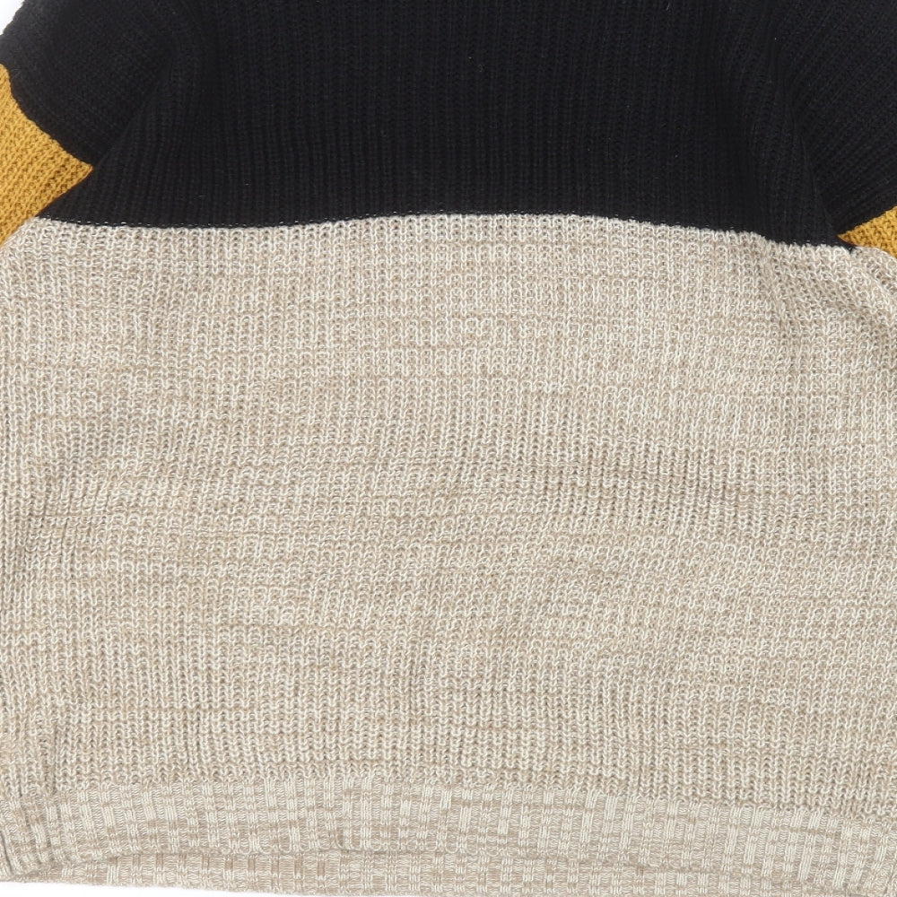 SheIn Womens Brown Round Neck  Cotton Pullover Jumper Size M