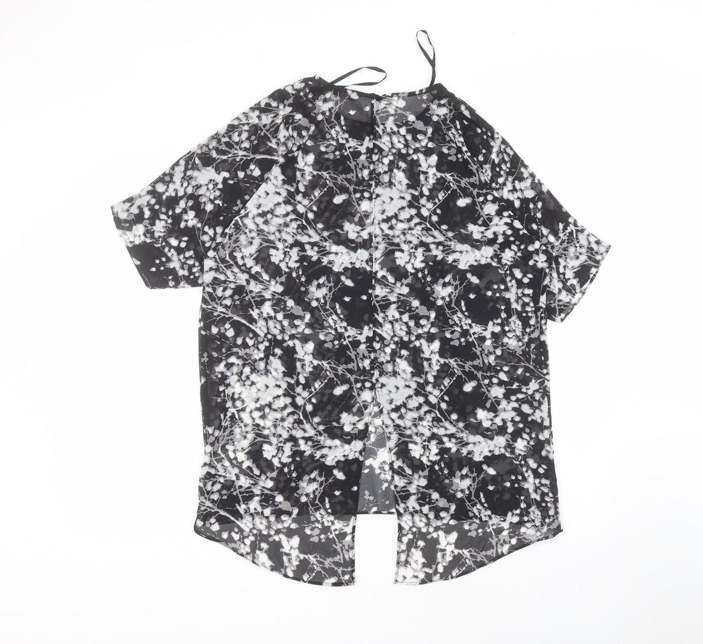 Womens UK Size 12 South Black Basic Blouse