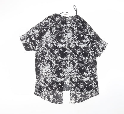 Womens UK Size 12 South Black Basic Blouse