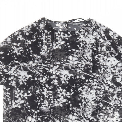 Womens UK Size 12 South Black Basic Blouse
