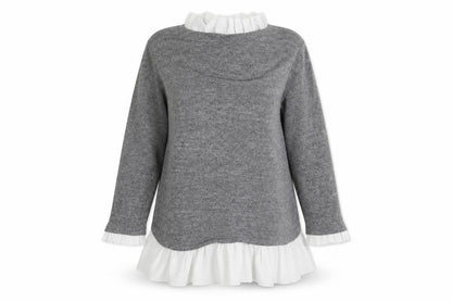 Womens UK Size M SheIn Grey Pullover Jumper
