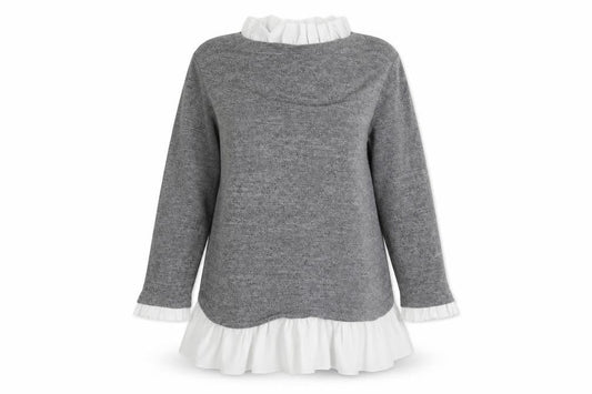 Womens UK Size M SheIn Grey Pullover Jumper