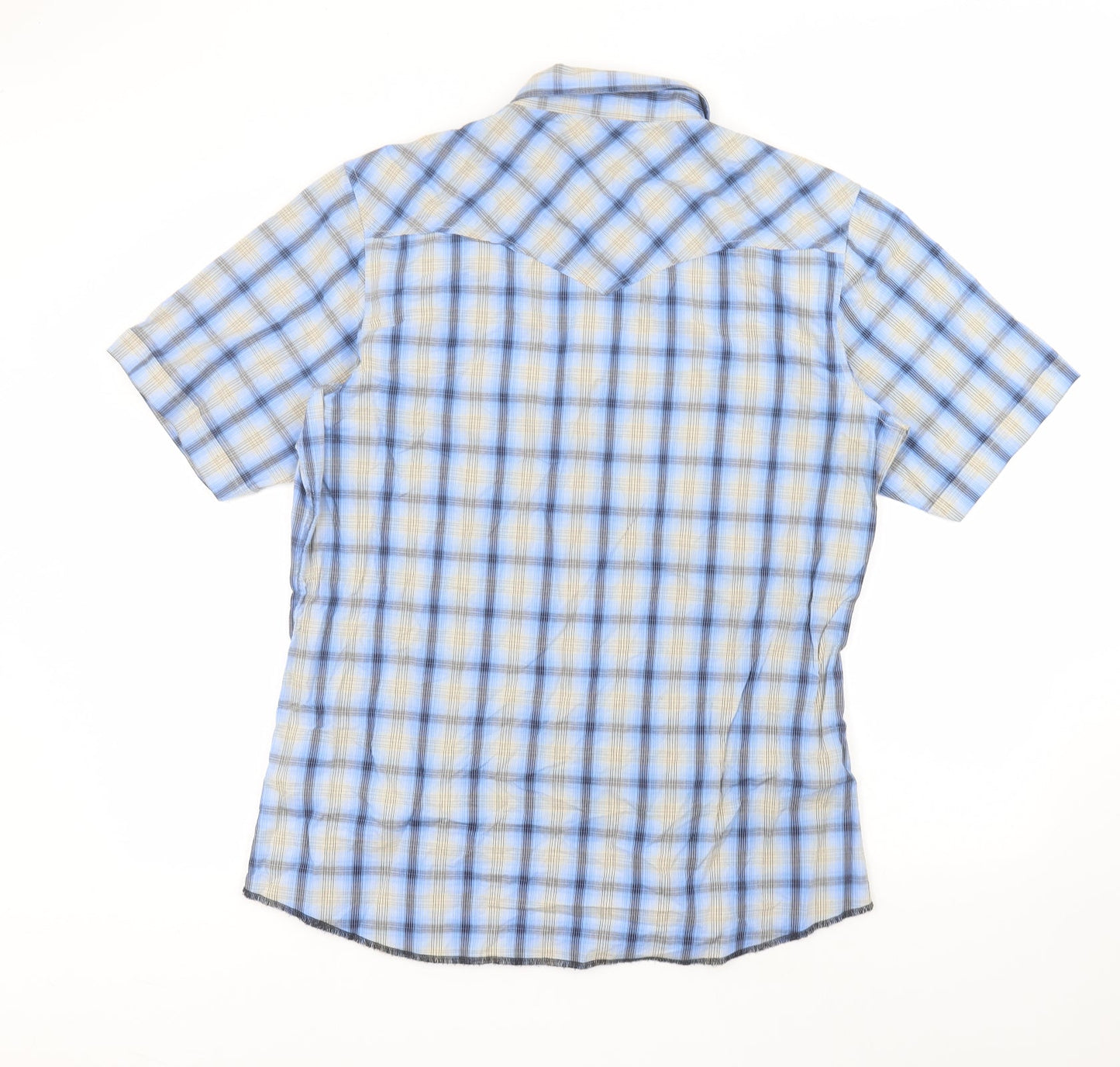 Womens UK Size L Cherokee Blue Basic Button-Up