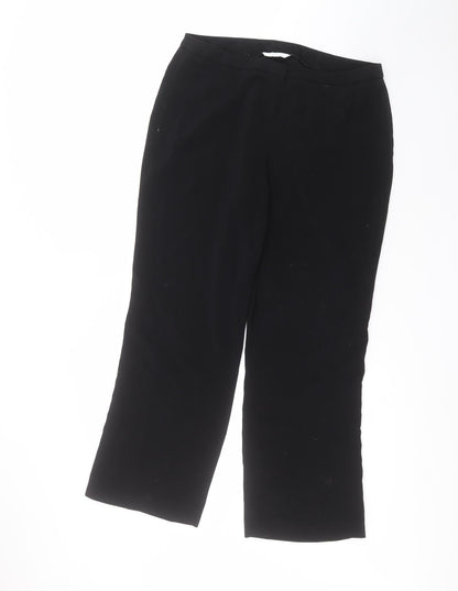 ameranto Womens Black  Polyester Trousers  Size 16 L29 in Regular