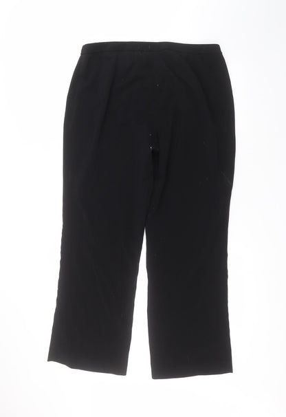 ameranto Womens Black  Polyester Trousers  Size 16 L29 in Regular