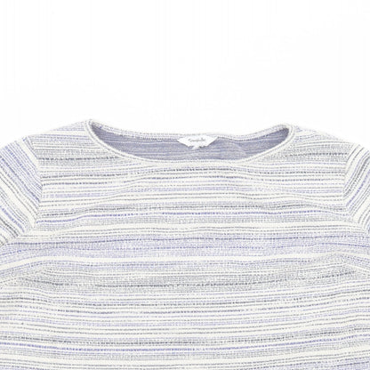 Simply Be Womens White Round Neck  Cotton Pullover Jumper Size 16